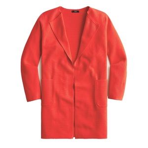 J. Crew Juliette Collarless Sweater Blazer